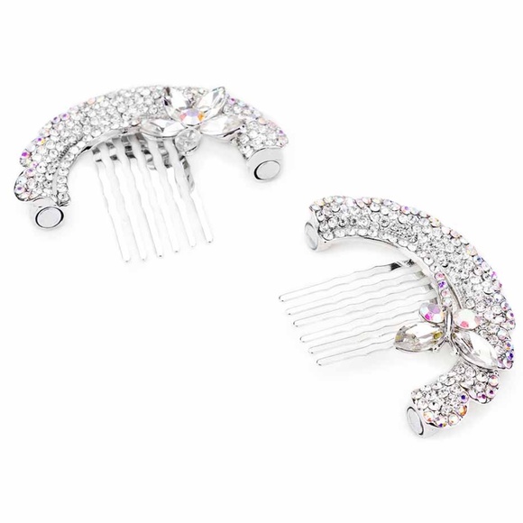 Butterfly Flower Magnetic Combs Crystal Vine - Picture 2 of 2